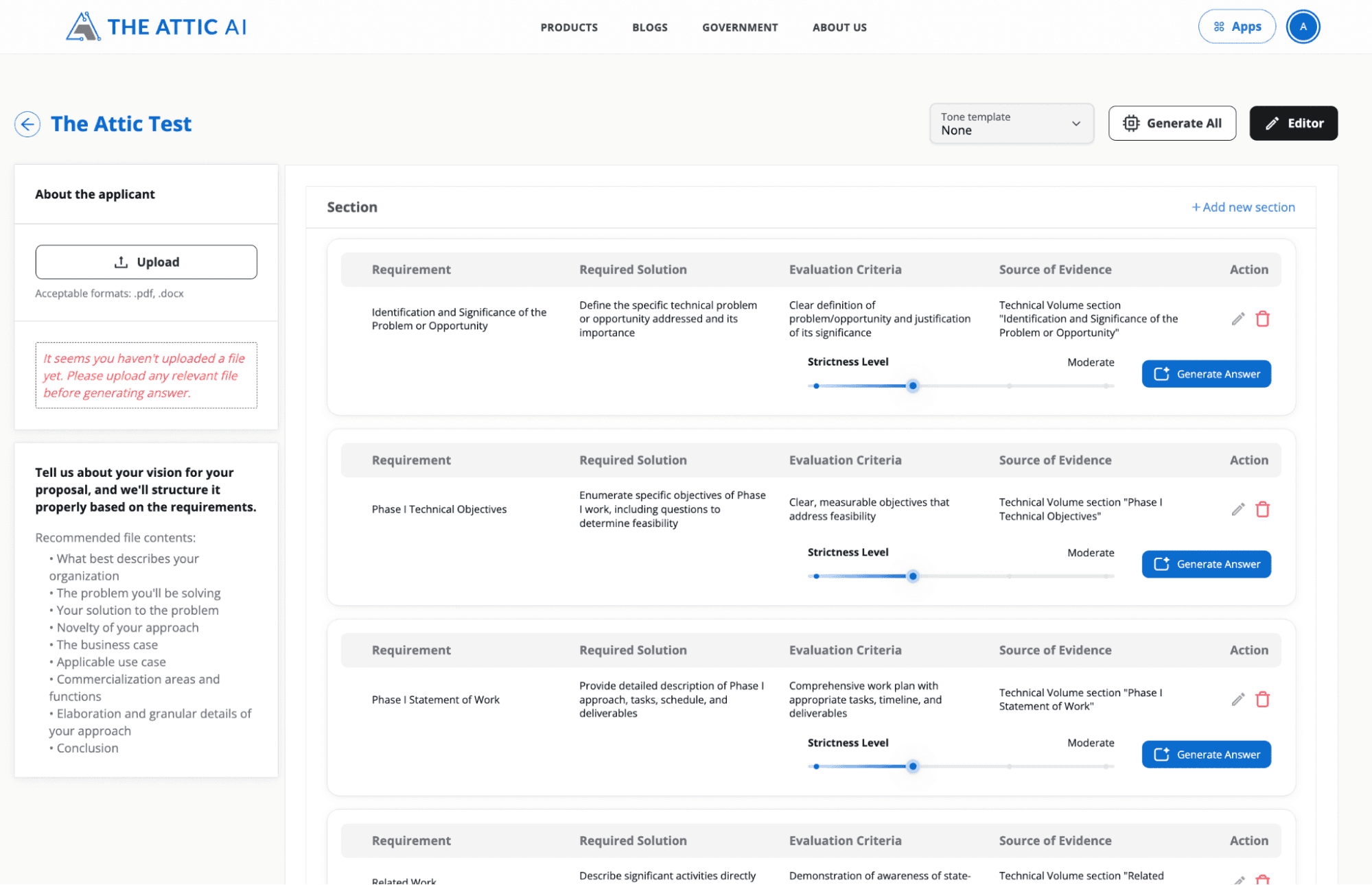 Manage compliance matrix