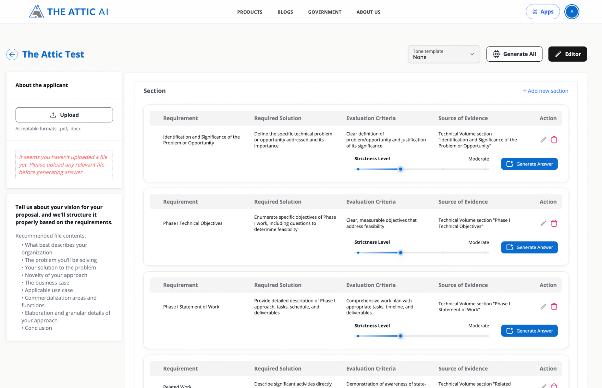 Manage compliance matrix
